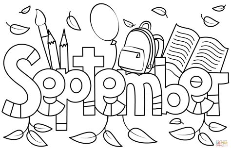 September coloring page | Free Printable Coloring Pages