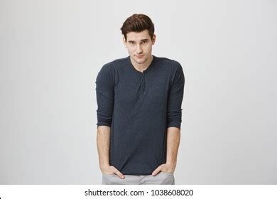 Body Language Emotions Concept Shy Handsome Stock Photo 1038608020 ...