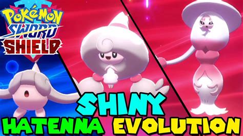 Evolving SHINY HATENNA to SHINY HATTERENE in Pokemon Sword & Shield - YouTube