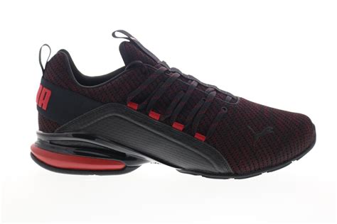 Puma Axelion Ultra 19413404 Mens Black Red Canvas Athletic Running Sho ...