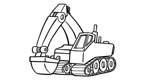 Coloring book jcb excavator to print and online