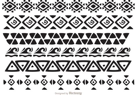 Hawaiian Tribal Pattern Vectors Pack 2 - Download Free Vector Art ...