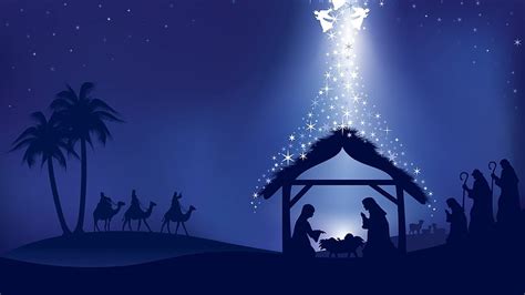 1080P Free download | Jesus Birth And Glittering Star With Angels Jesus ...