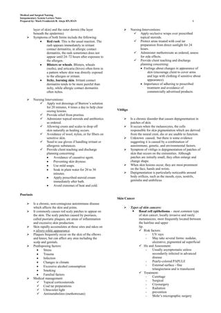 Integumentary Handouts | PDF