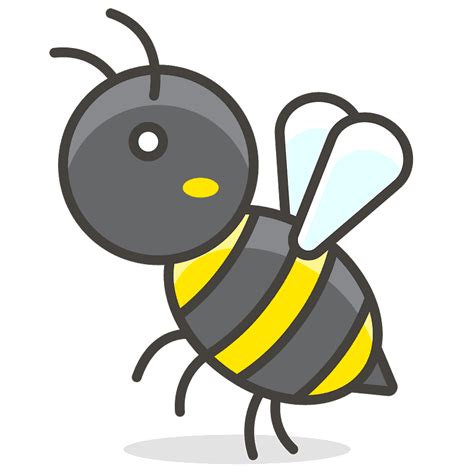 Honeybee emoji clipart. Free download transparent .PNG | Creazilla