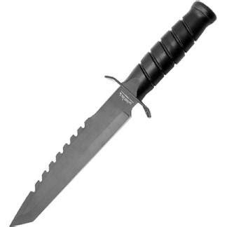 13" Black Serrated Hunting Knife W/Sheath