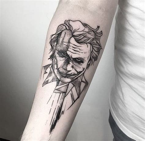 The Joker Tattoo Joker Tattoos, Batman Tattoo, Clown Tattoo, Hip Tattoo ...