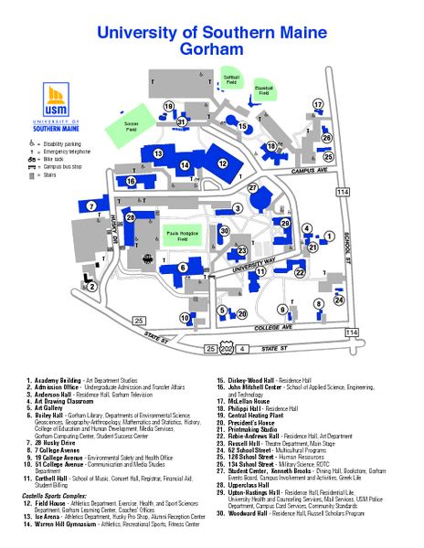 University Of Southern Maine Campus Map - Campus Map