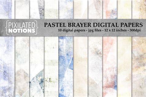 Pastel Brayer Digital Papers | Textures ~ Creative Market