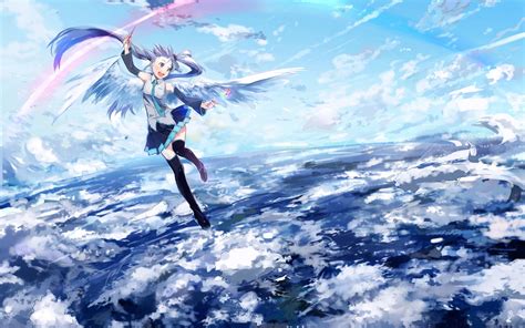 Anime Flying Girls Wallpapers - Wallpaper Cave