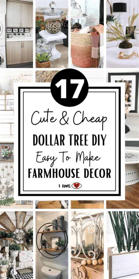 17 Cute and Cheap Dollar Tree DIY Farmhouse Decor - I Luve It