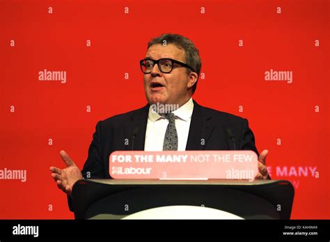 Tom Watson Deputy Leader of the Labour Party gives his speech at the Labour Party Conference in ...