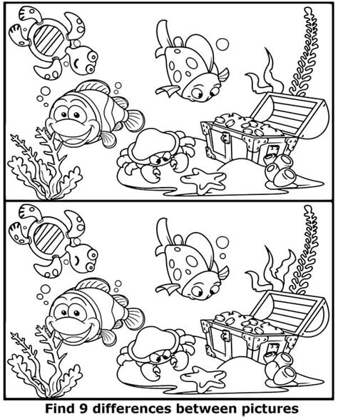 Find Seven Differences Coloring Page Free Printable Coloring Pages | Hot Sex Picture