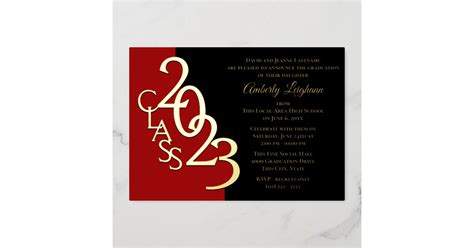 Class 2023 Graduation Foil Invitation | Zazzle