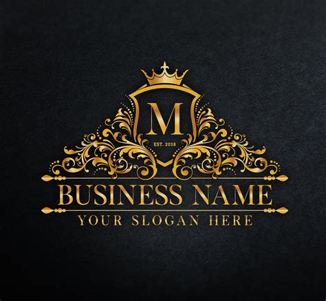 Luxury gold logos Elegant emblem Monogram luxury logo | Etsy