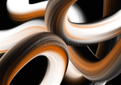 3d Curved Lines with Black Background. Stock Illustration - Illustration of lines, background ...