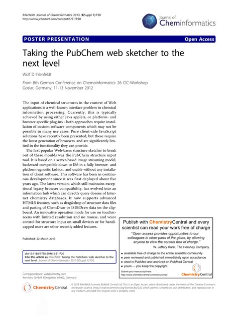 (PDF) Taking the PubChem web sketcher to the next level