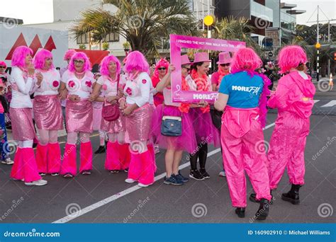 Women Dressed in Comedic Pink Costumes at Breast Cancer Awareness Event Editorial Image - Image ...