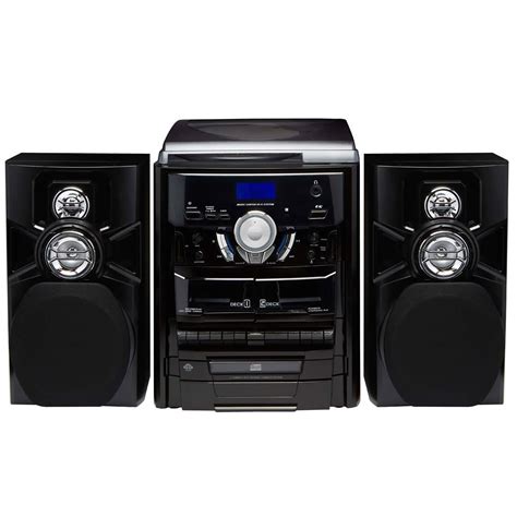 CD Player Dual Cassette Turntable Radio Stereo System