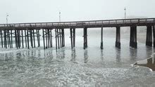 Ventura Pier And Misty Waves Free Stock Photo - Public Domain Pictures