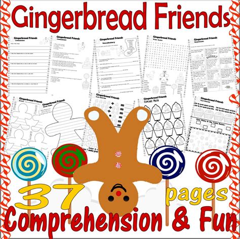 Gingerbread Friends Book Study Companion Reading Comprehension Literacy Winter Christmas - Made ...