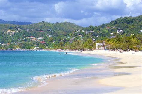 Grand Anse Beach in Grenada, Caribbean Stock Photo - Image of streets ...