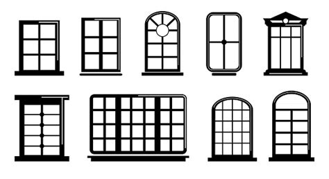 Windows Silhouette 3 Stock Illustration - Download Image Now - Renovation, Window, Air Duct - iStock