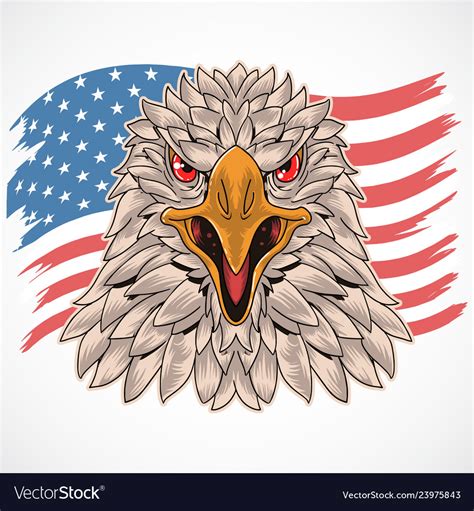 Eagle usa flag Royalty Free Vector Image - VectorStock