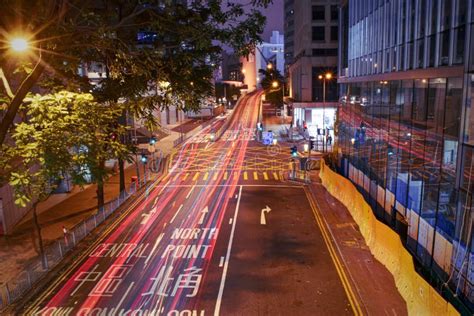 Hong Kong night street editorial photo. Image of landmark - 259086866