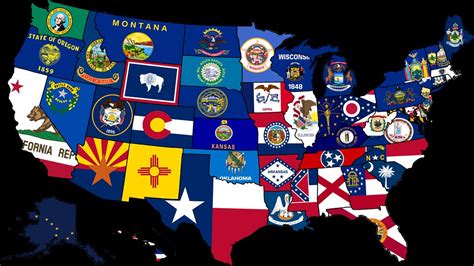 Us States Flag Map