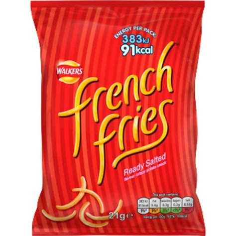 Walkers French Fries Ready Salted Crisps - 32x21g