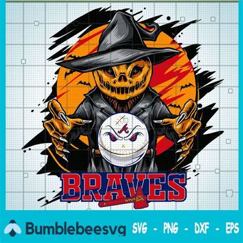 Atlanta Braves SVG MLB SVG Pumpkin SVG Atlanta Braves Logo SVG ...