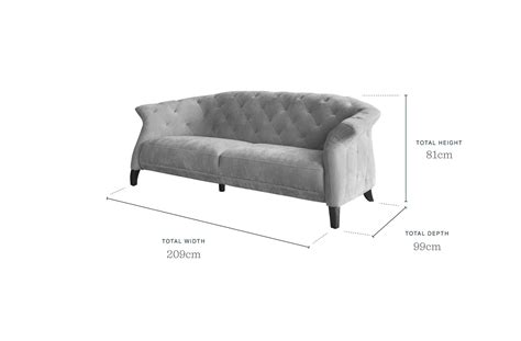 Chesterfield Sofa, 2 to 3 Seater Leather Modern Luxe from Danetti