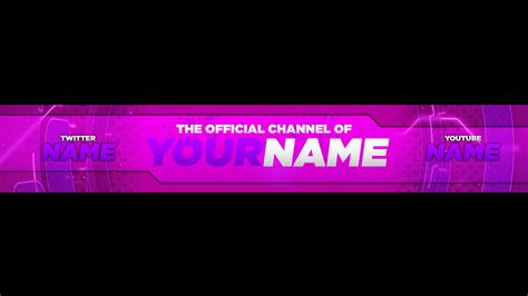 Youtube Banner Template Png
