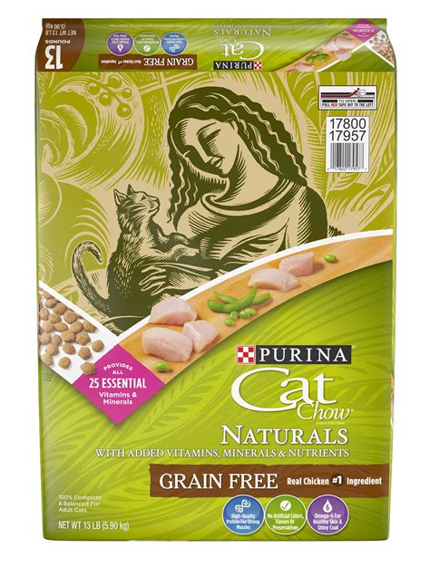 13-lb Purina Cat Chow Grain Free Natural Dry Cat Food Naturals With ...