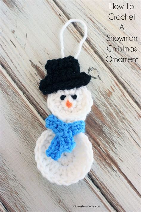 How To Crochet A Snowman Christmas Ornament