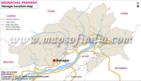 Where is Itanagar Located in India | Itanagar Location Map,Arunachal Pradesh