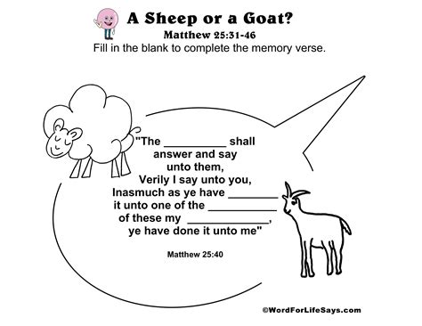 Sheep And Goats Bible