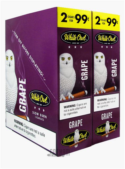 White Owl Cigarillos Grape Box - White Owl Green Sweet, HD Png Download ...