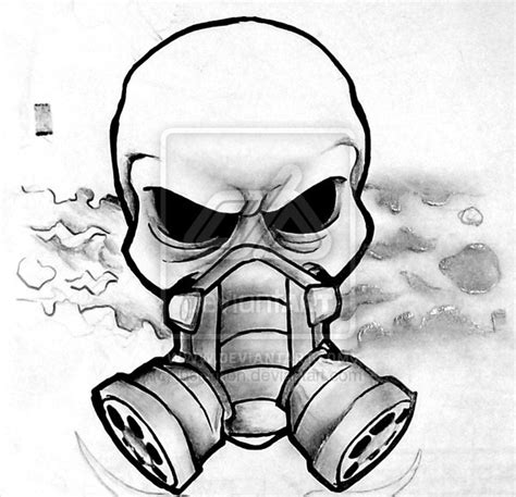 Skull Gas Mask Drawing at PaintingValley.com | Explore collection of Skull Gas Mask Drawing