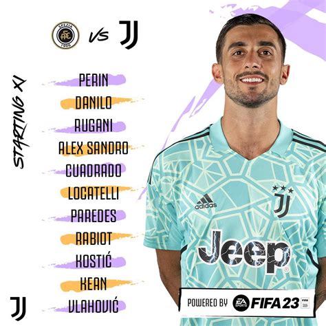 Spezia VS Juventus Starting XI : r/Juve