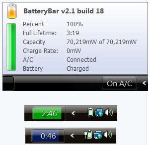 Download the latest version of BatteryBar free in English on CCM