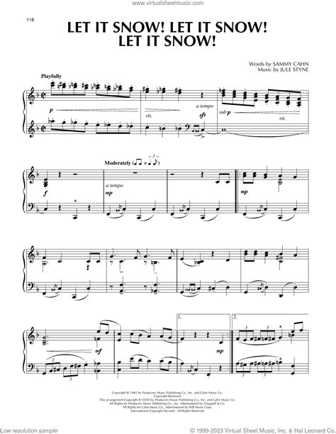 Sammy Cahn: Let It Snow! Let It Snow! Let It Snow! sheet music for ...