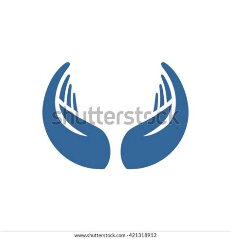 Vector Hands Circle Logo Design Stock Vector (Royalty Free) 421318912