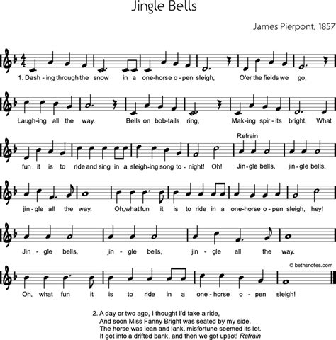 Jingle Bells - Beth's Notes