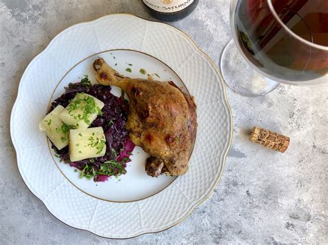 Duck Confit with Braised Red Cabbage - HealthYummy Food