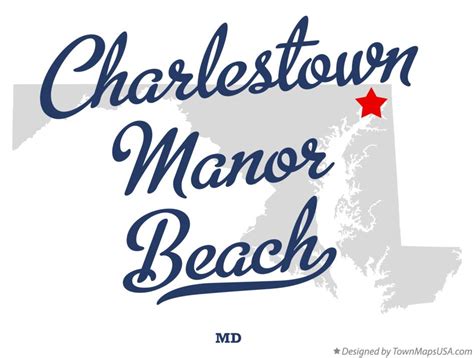 Map of Charlestown Manor Beach, MD, Maryland