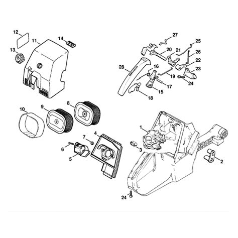 Stihl MS 880 Chainsaw (MS880) Parts Diagram, Air filter