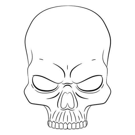 Angry Skull Drawing