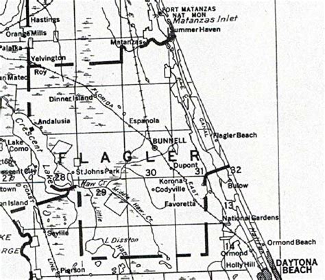 Map of Flagler County, Florida, 1932